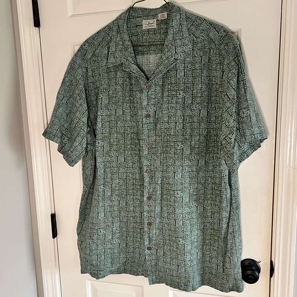 L.L.Bean men’s short sleeve button down shirt size XL tall